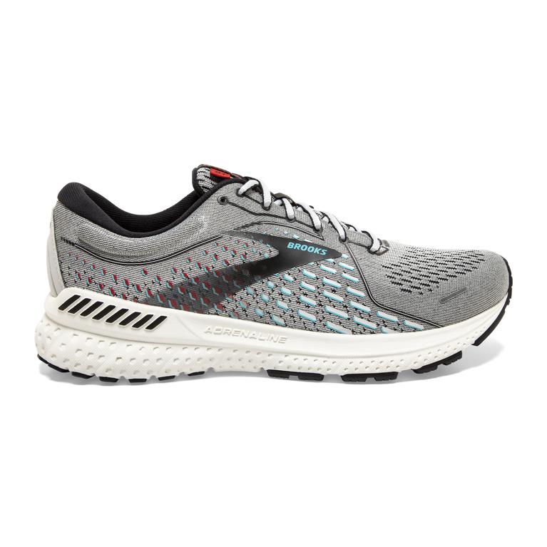 Brooks Adrenaline Gts 21 - Mens Walking Shoes - Jet Stream/Black/Capri/Grey (87593IDQT)